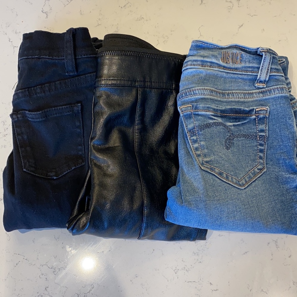 3 pairs of girls pants- excellent condition size 7